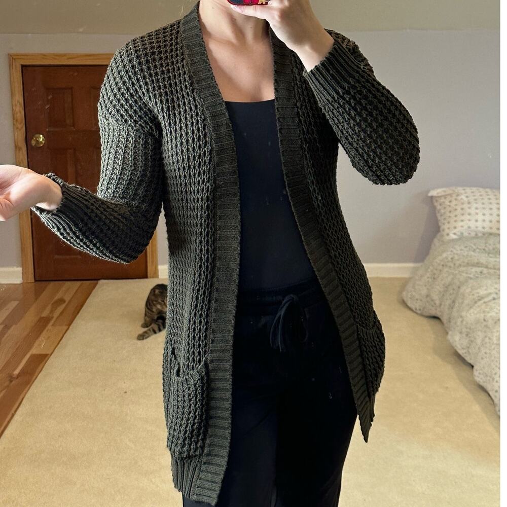 Express: Moss Green Cardigan